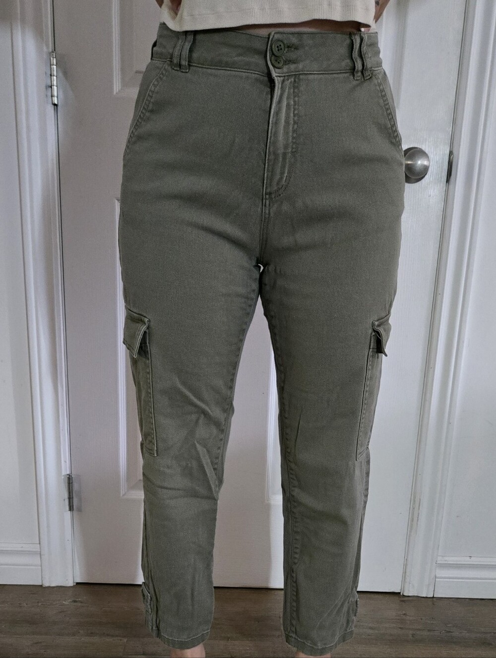 Dynamite Cindy Olive Utility Pants